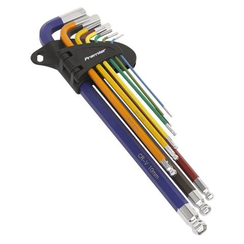 Premier Extra-Long Ball-End Hex Key Set 9pc