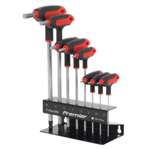 Premier T-Handle Ball-End Hex Key Set 8pc