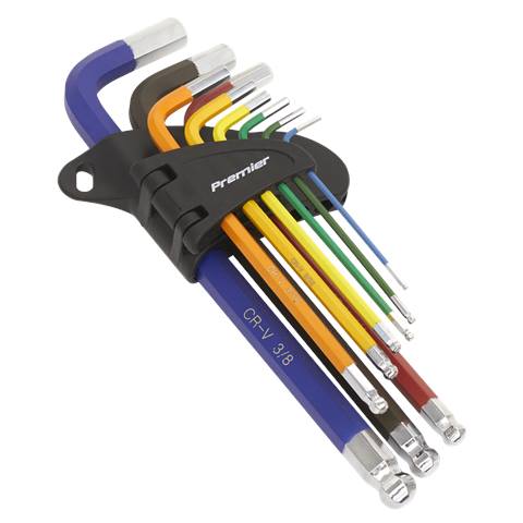Premier Imperial Long Ball-End Hex Key Set 9pc
