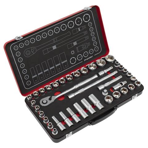 Premier Platinum Metric/Imperial Socket Set 1/2"Sq Drive 40pc
