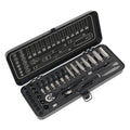 Premier Black Socket Set 1/4"Sq Drive 32pc