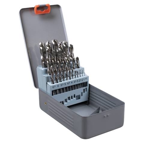 Left-Hand Spiral Drill Bit Set 25pc