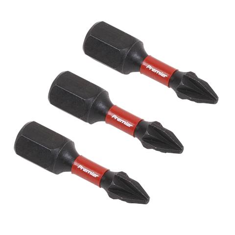 Premier Pozi Impact Power Tool Bits #1 x 25mm 3pc