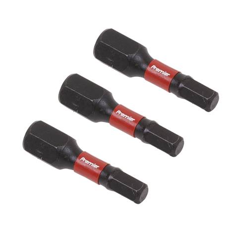 Premier Hex Impact Power Tool Bits 4 x 25mm 3pc