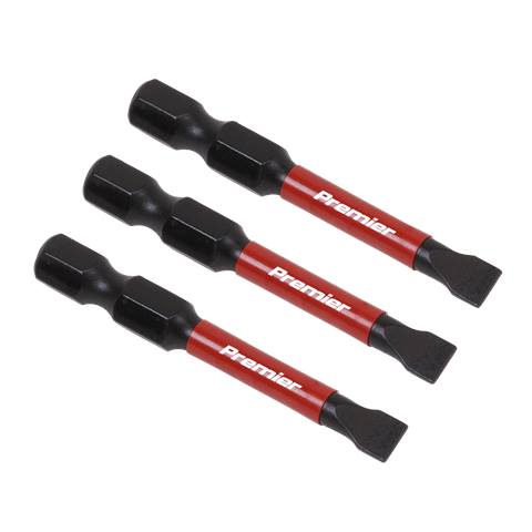 Premier Slotted Impact Power Tool Bits 5.5 x 50mm 3pc