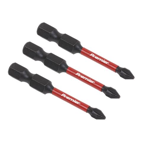 Premier Phillips Impact Power Tool Bits #1 x 50mm 3pc