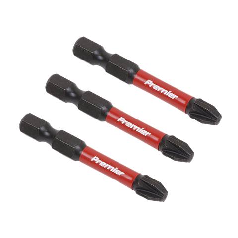 Premier Pozi Impact Power Tool Bits #3 x 50mm 3pc