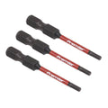 Premier Hex Impact Power Tool Bits 2.5 x 50mm 3pc
