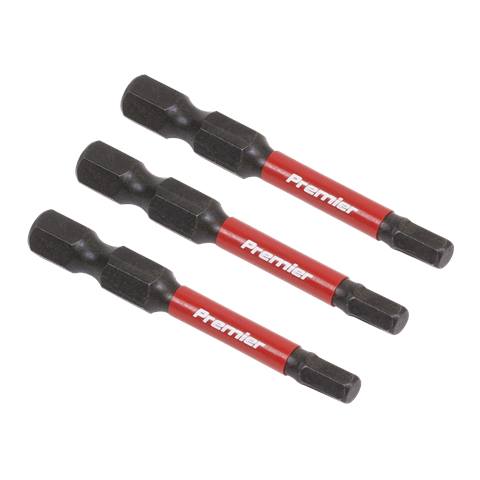 Premier Hex Impact Power Tool Bits 4 x 50mm 3pc