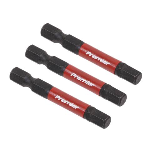 Premier Hex Impact Power Tool Bits 6 x 50mm 3pc