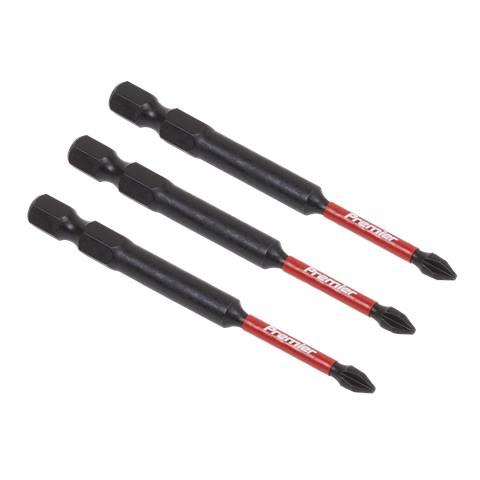 Premier Phillips Impact Power Tool Bits #1 x 75mm 3pc
