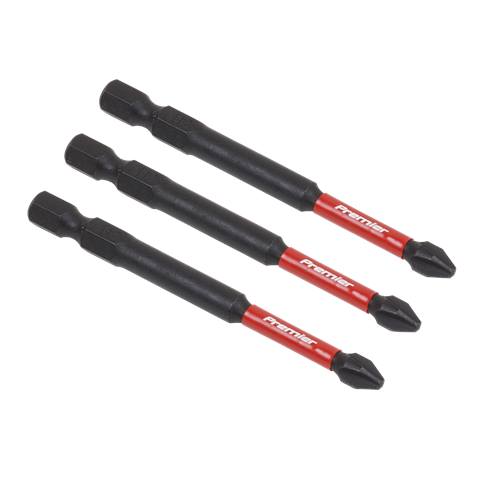 Premier Phillips Impact Power Tool Bits #2 x 75mm 3pc