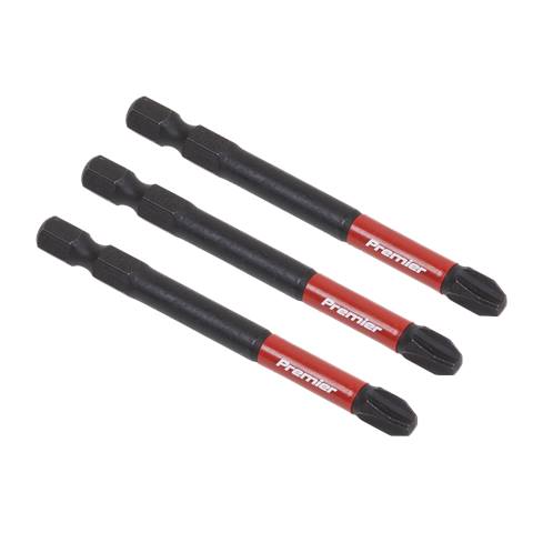 Premier Phillips Impact Power Tool Bits #3 x 75mm 3pc