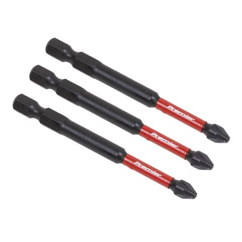 Premier Pozi Impact Power Tool Bits #2 x 75mm 3pc