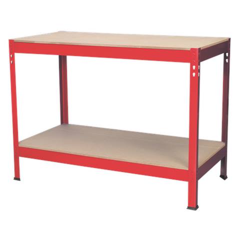 Steel Workbench with Wooden Top 1.2m