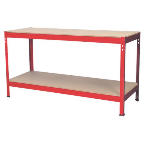 Steel Workbench with Wooden Top 1.53m