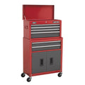 American PRO® Topchest & Rollcab Combination 6 Drawer - Red