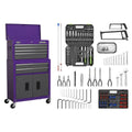 American PRO® Topchest & Rollcab Combination 6 Drawer with 170pc Tool Kit - Purple/Grey