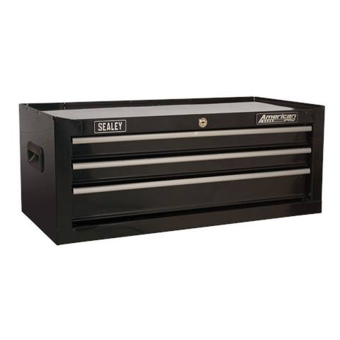 American PRO® Mid-Box Tool Chest 3 Drawer - Black