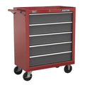 American PRO® Rollcab 5 Drawer - Red/Grey