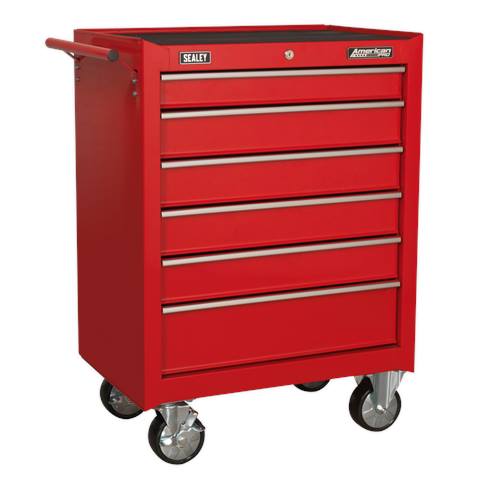 American PRO® Rollcab 6 Drawer - Red