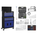 American PRO® Topchest & Rollcab Combination 6 Drawer with 170pc Tool Kit - Blue/Black