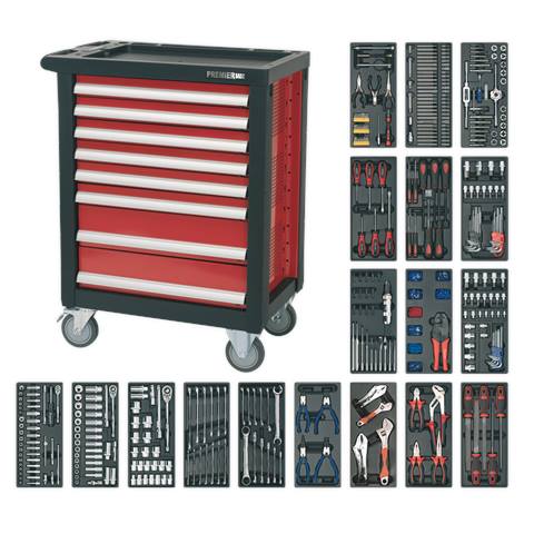 Premier™ Rollcab 8 Drawer with 707pc Tool Kit