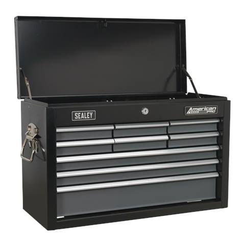American PRO® Topchest 9 Drawer - Black/Grey