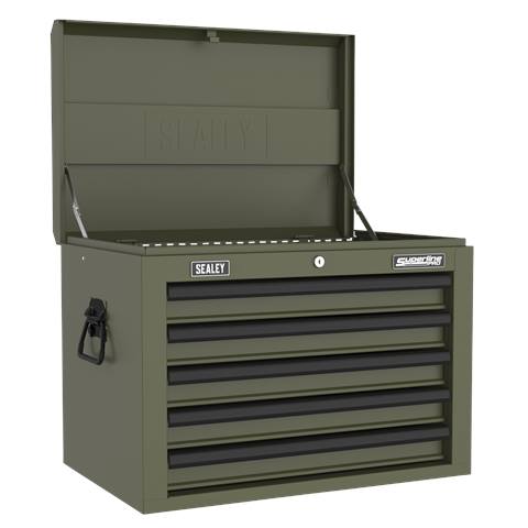 Superline PRO® Heavy-Duty Topchest 5 Drawer - Khaki