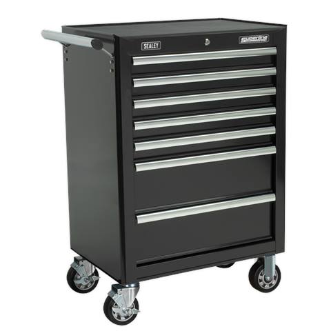 Superline PRO® Rollcab 7 Drawer - Black