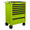 Superline PRO® Rollcab 7 Drawer - Green/Black