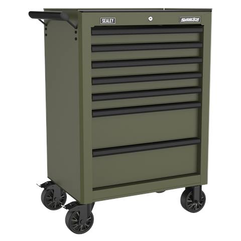 Superline PRO® Heavy-Duty Rollcab 7 Drawer - Khaki