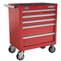 Superline PRO® Rollcab 5 Drawer - Red