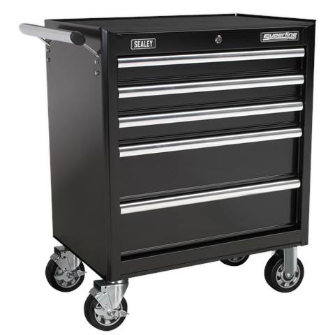 Superline PRO® Rollcab 5 Drawer - Black