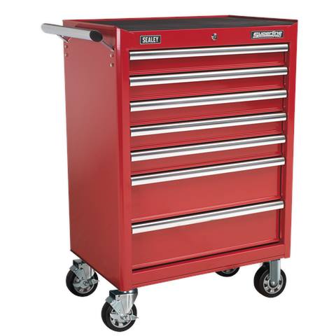 Superline PRO® Rollcab 7 Drawer - Red