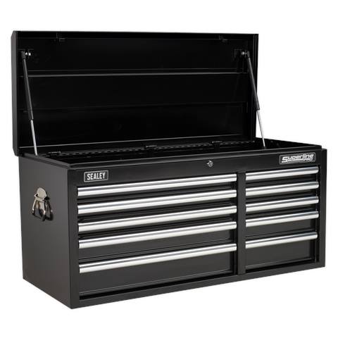 Superline PRO® Heavy-Duty Topchest 10 Drawer - Black
