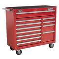 Superline PRO® Heavy-Duty Rollcab 12 Drawer - Red