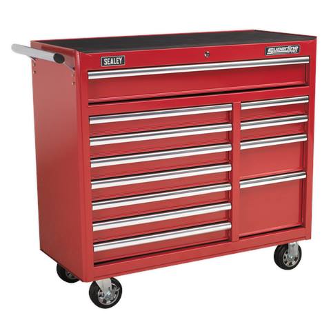 Superline PRO® Heavy-Duty Rollcab 12 Drawer - Red