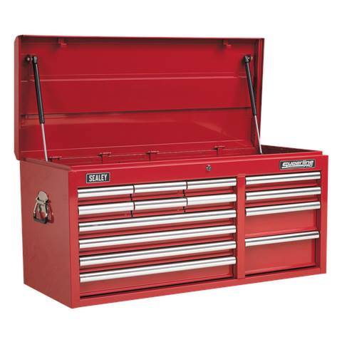 Superline PRO® Heavy-Duty Topchest 14 Drawer - Red
