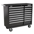 Superline PRO® Heavy-Duty Rollcab 16 Drawer - Black