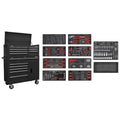American PRO® Topchest & Rollcab Combination 15 Drawer with 117pc Tool Kit - Black