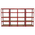 Racking Unit with 5 Shelves 150kg Capacity Per Level - Set of 4