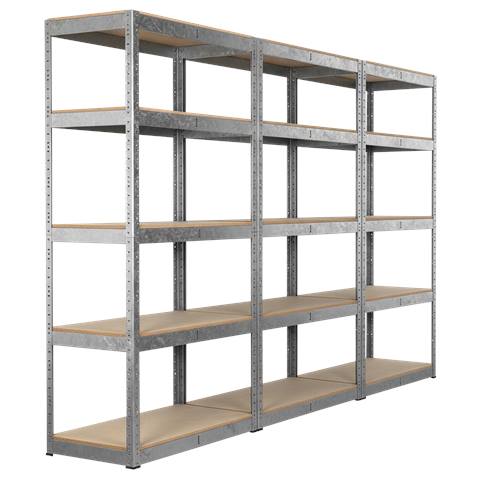 Racking Unit with 5 Shelves 350kg Capacity Per Level - Set of 3