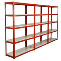 Racking Unit with 5 Shelves 500kg Capacity Per Level - Set of 3