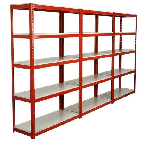 Racking Unit with 5 Shelves 500kg Capacity Per Level - Set of 3