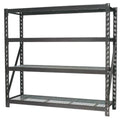 Heavy-Duty Racking Unit with 4 Mesh Shelves 640kg Capacity Per Level