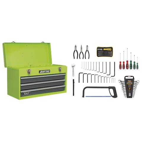 American PRO® Tool Chest 3 Drawer with 93pc Tool Kit