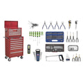 Superline PRO® Topchest & Rollcab Combination 15 Drawer with 148pc Tool Kit - Red
