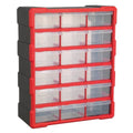 Cabinet Box 18 Drawer - Red/Black