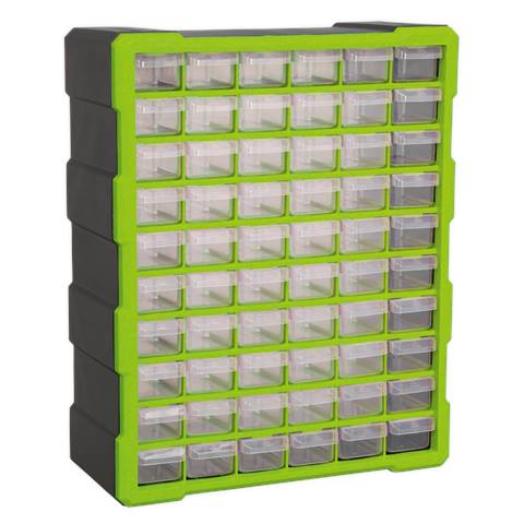 Cabinet Box 60 Drawer - Green/Black